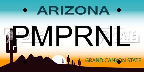 PMPRNL Arizona License Plate