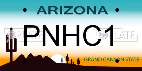PNHC1 Arizona License Plate