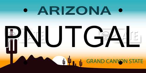 PNUTGAL Arizona License Plate