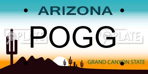 POGG Arizona License Plate