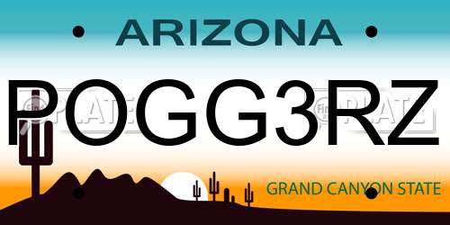 POGG3RZ Arizona License Plate