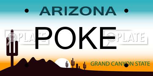 POKE Arizona License Plate