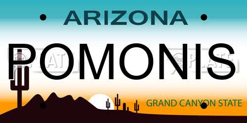 POMONIS Arizona License Plate