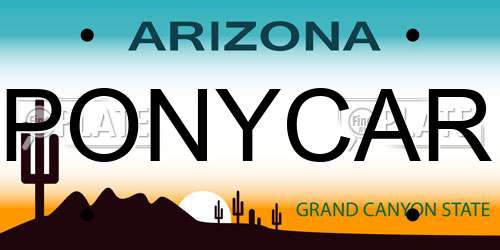 PONYCAR Arizona License Plate