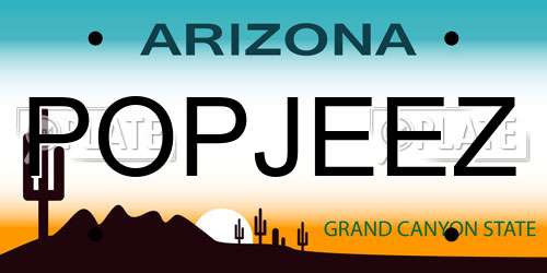 POPJEEZ Arizona License Plate