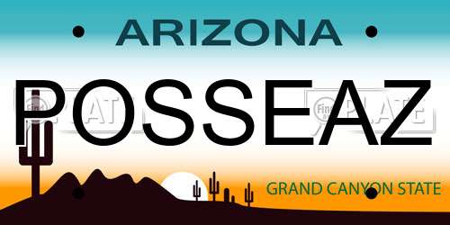 POSSEAZ Arizona License Plate