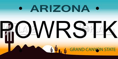 POWRSTK Arizona License Plate