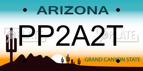 PP2A2T Arizona License Plate