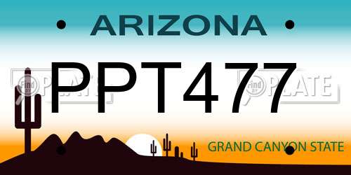 PPT477 Arizona License Plate