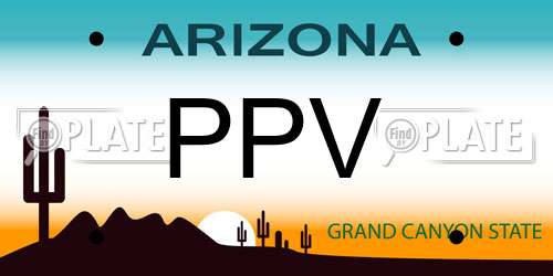 PPV Arizona License Plate