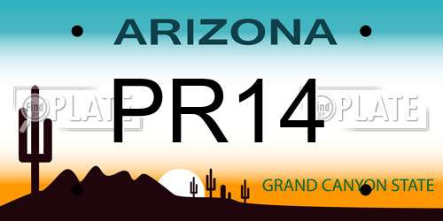 PR14 Arizona License Plate