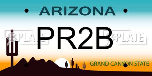 PR2B Arizona License Plate