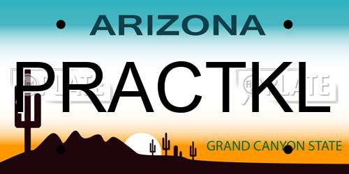 PRACTKL Arizona License Plate