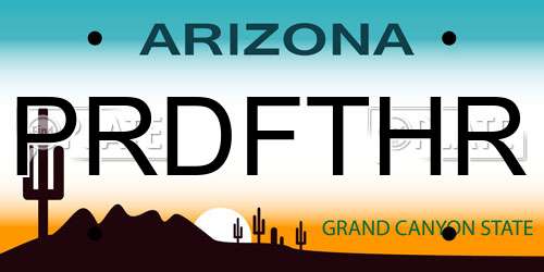 PRDFTHR Arizona License Plate