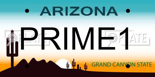 PRIME1 Arizona License Plate