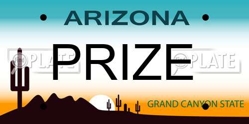 PRIZE Arizona License Plate