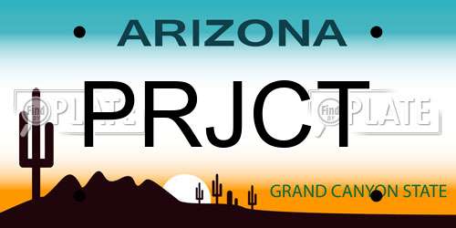 PRJCT Arizona License Plate
