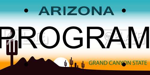 PROGRAM Arizona License Plate
