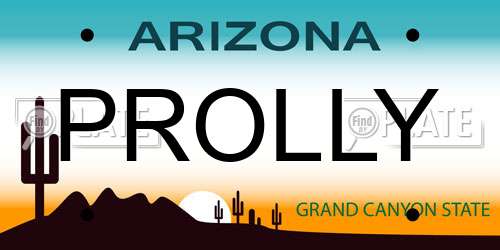 PROLLY Arizona License Plate
