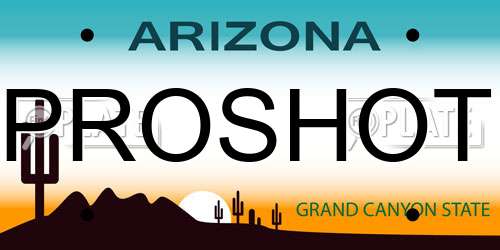 PROSHOT Arizona License Plate