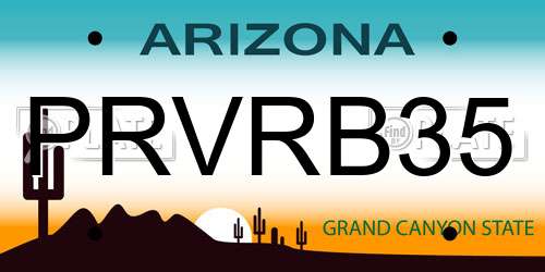 PRVRB35 Arizona License Plate