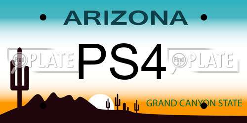PS4 Arizona License Plate