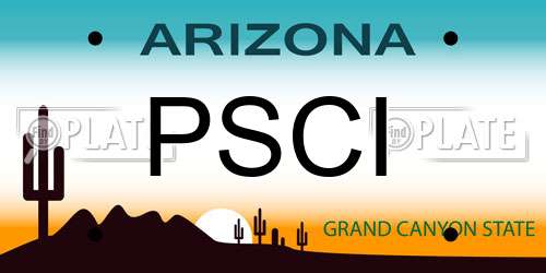 PSCI Arizona License Plate