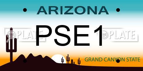 PSE1 Arizona License Plate