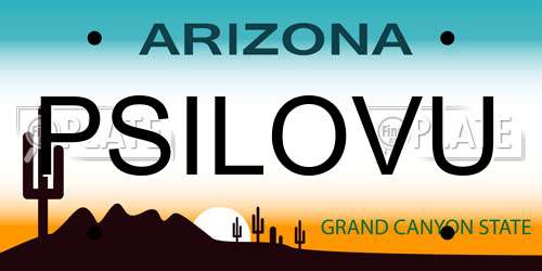 PSILOVU Arizona License Plate