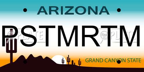 PSTMRTM Arizona License Plate