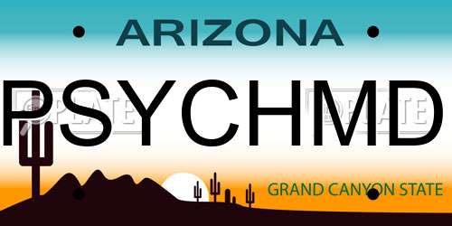 PSYCHMD Arizona License Plate