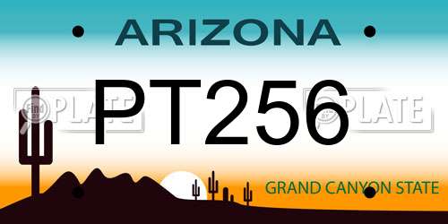PT256 Arizona License Plate