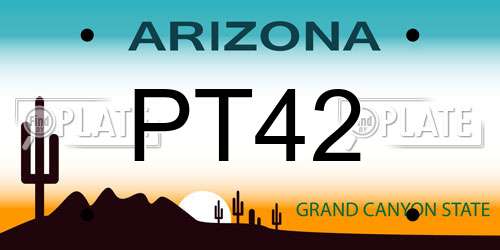 PT42 Arizona License Plate