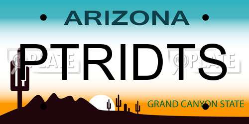 PTRIDTS Arizona License Plate