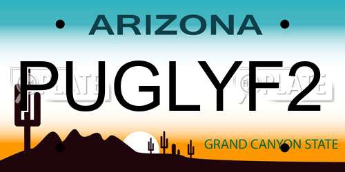 PUGLYF2 Arizona License Plate