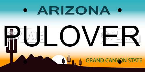 PULOVER Arizona License Plate