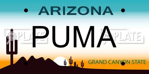 PUMA Arizona License Plate