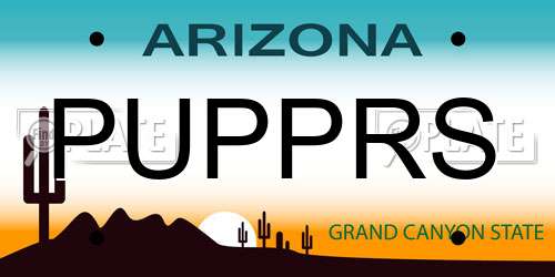 PUPPRS Arizona License Plate