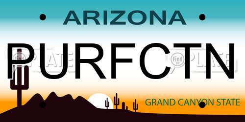 PURFCTN Arizona License Plate