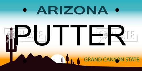 PUTTER Arizona License Plate