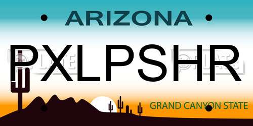 PXLPSHR Arizona License Plate