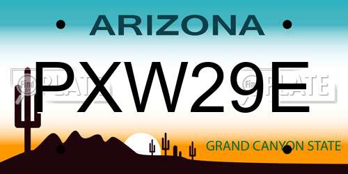 PXW29E Arizona License Plate