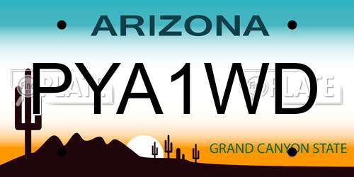 PYA1WD Arizona License Plate