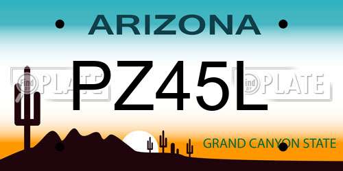 PZ45L Arizona License Plate