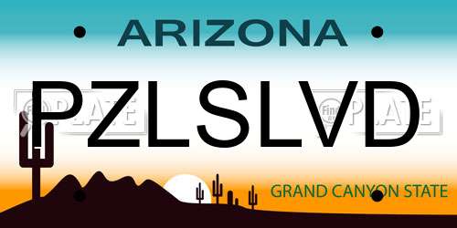 PZLSLVD Arizona License Plate