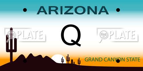 Q Arizona License Plate