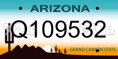 Q109532 Arizona License Plate