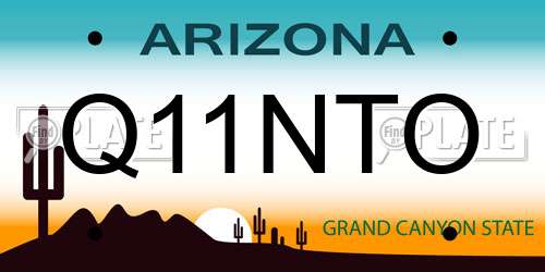 Q11NTO Arizona License Plate