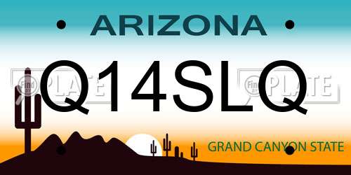 Q14SLQ Arizona License Plate