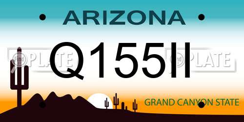 Q155II Arizona License Plate